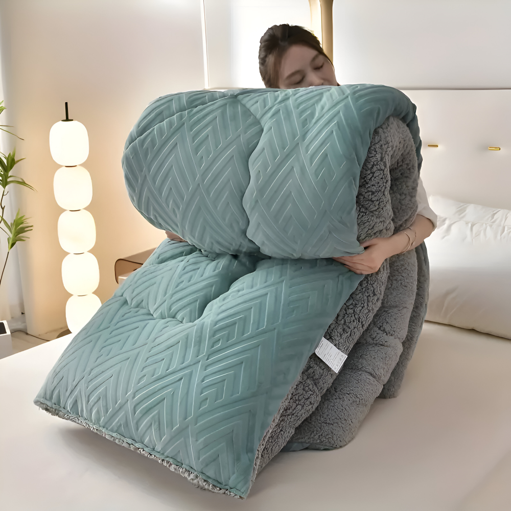 Ultra Fluff Bettdecke - Maschinenwaschbar Doppelseitige Plüschbettdecke für alle Jahreszeiten - Stylische Fleece Bettdecke