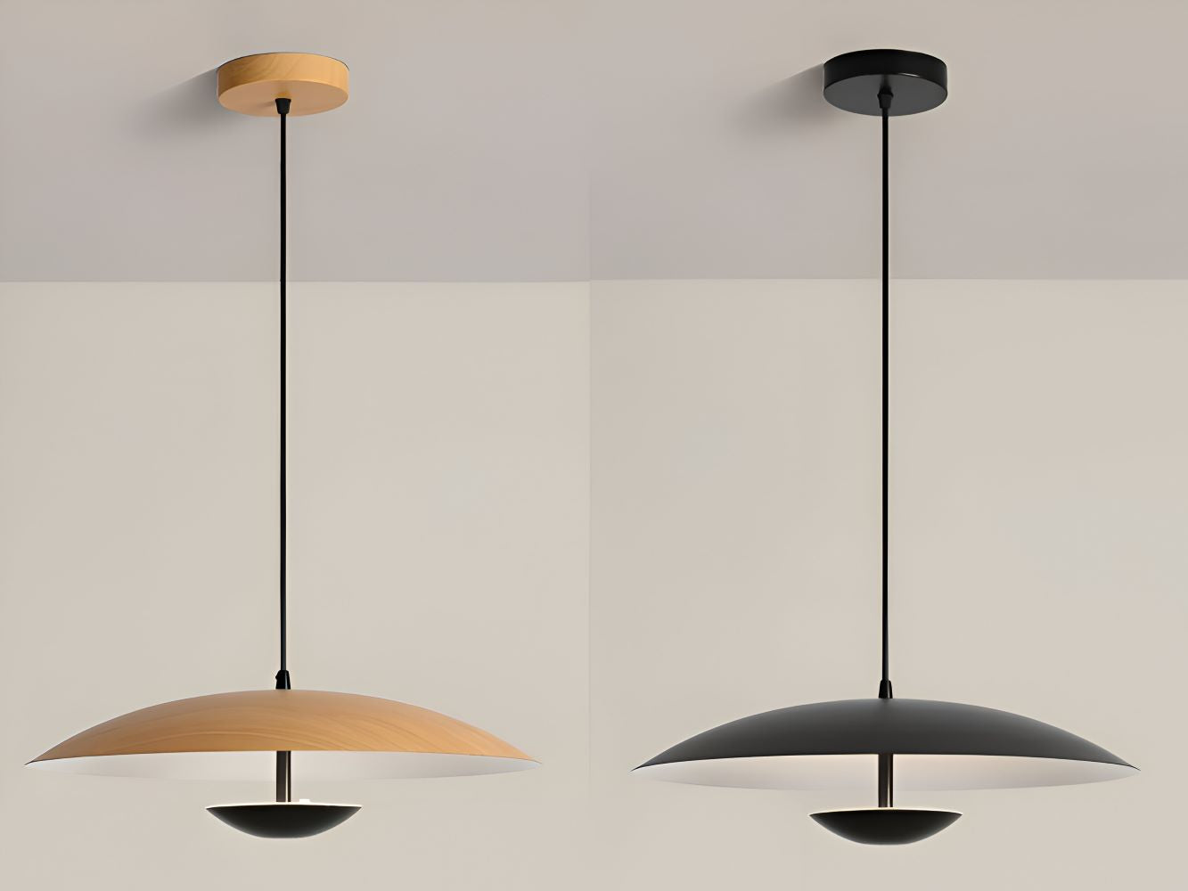 UmbreClash Pendelleuchte - Moderne Regenschirm Inspirierte Acryl Hängelampe - Retro Industrielle Beleuchtung