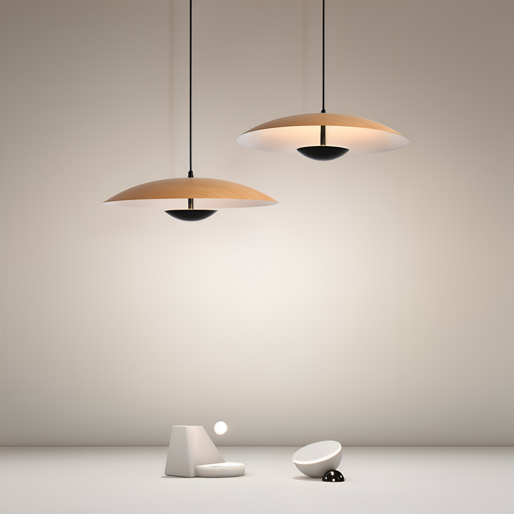 UmbreClash Pendelleuchte - Moderne Regenschirm Inspirierte Acryl Hängelampe - Retro Industrielle Beleuchtung