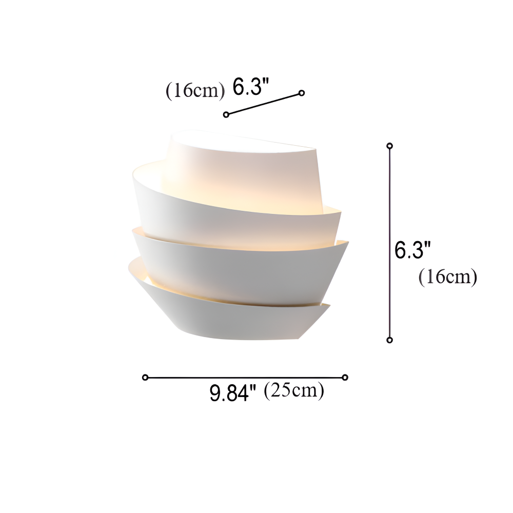 UniqGleam Wandleuchte - Geometrische Wandlampe aus Metall - Dekorative Wandleuchten LED Indoor