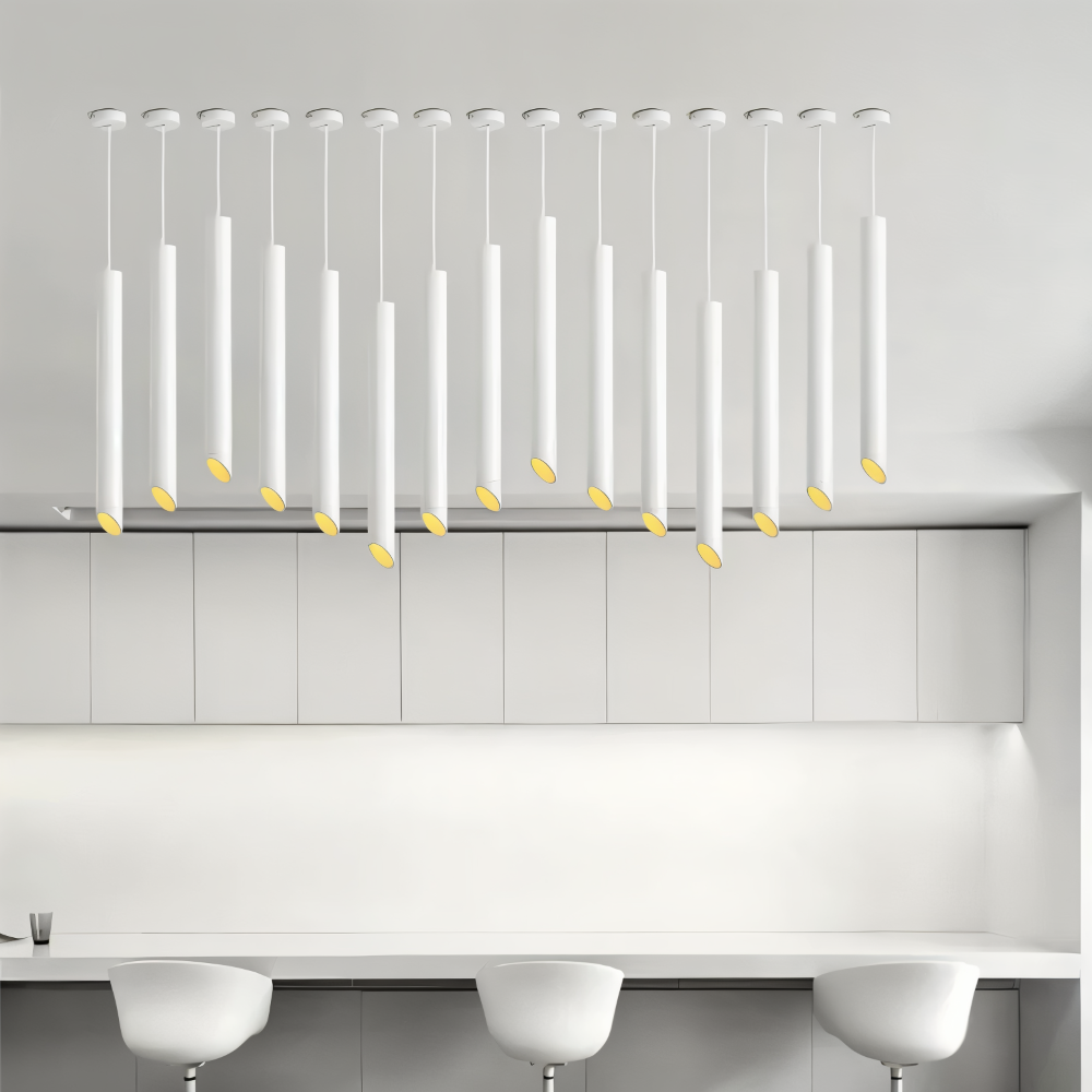 Uniqlux Tube Pendelleuchte - Moderne Schwarz/Weiß Aluminium LED Hängelampe