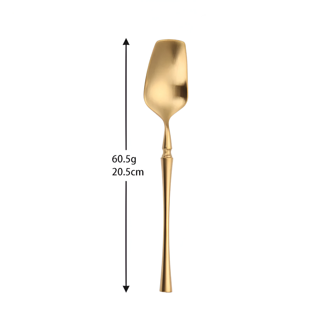Venetian LuxeFeast - Besteck-Set - Schwarzes Besteck-Set - 4/16-teiliges Besteck-Set - Goldene Utensilien