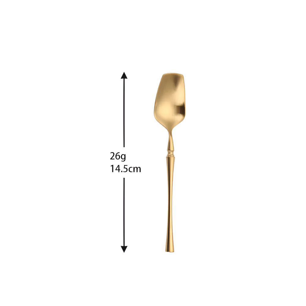Venetian LuxeFeast - Besteck-Set - Schwarzes Besteck-Set - 4/16-teiliges Besteck-Set - Goldene Utensilien