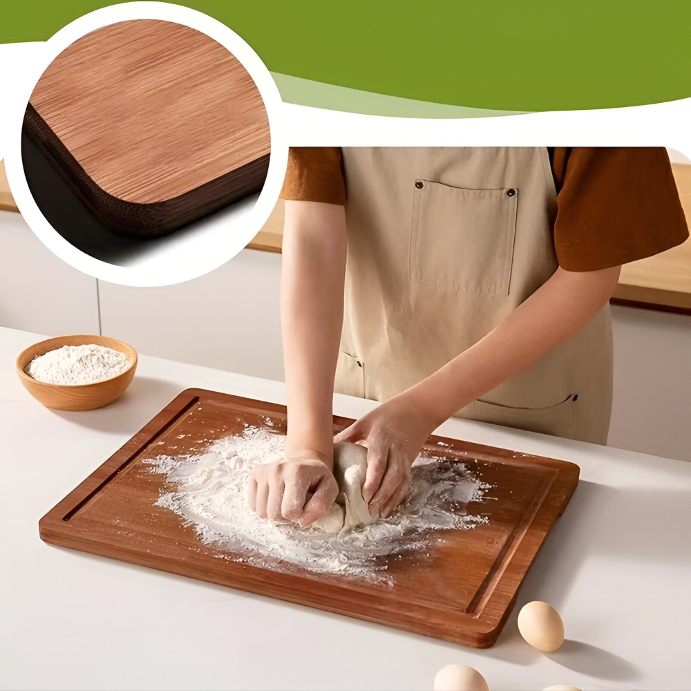 Vielseitiges Bambus Schneidebrett-Set - 3-teiliges Set für Fleisch, Gemüse und Obst