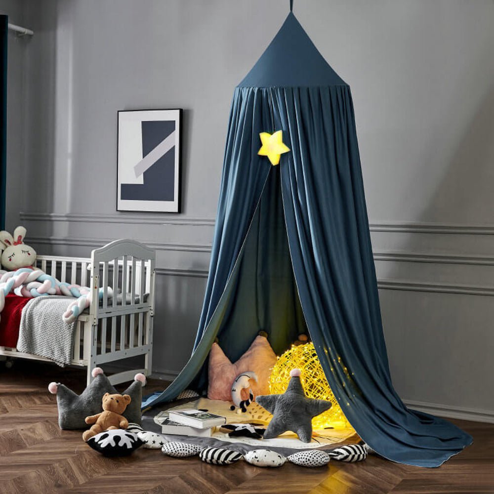 Verspielter Hänge-Bettbaldachin - Atmungsaktives Polyester-Baumwoll-Gemisch für Kinderzimmer Decor 13