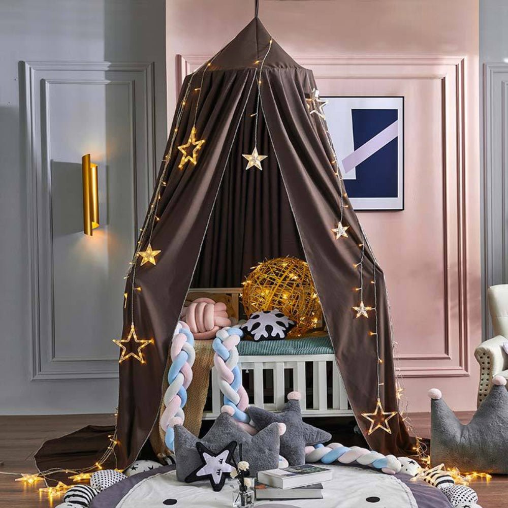 Verspielter Hänge-Bettbaldachin - Atmungsaktives Polyester-Baumwoll-Gemisch für Kinderzimmer Decor 16
