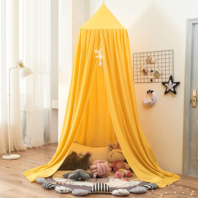 Verspielter Hänge-Bettbaldachin - Atmungsaktives Polyester-Baumwoll-Gemisch für Kinderzimmer Decor 21
