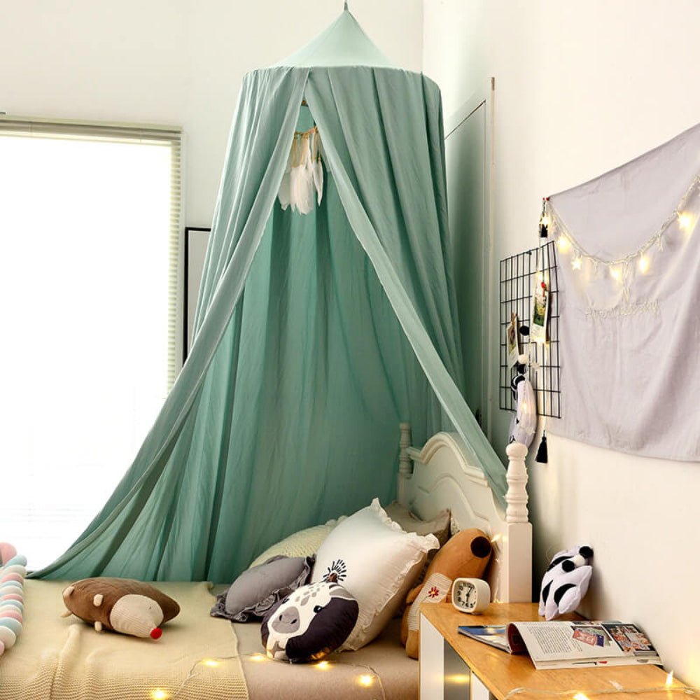 Verspielter Hänge-Bettbaldachin - Atmungsaktives Polyester-Baumwoll-Gemisch für Kinderzimmer Decor 4