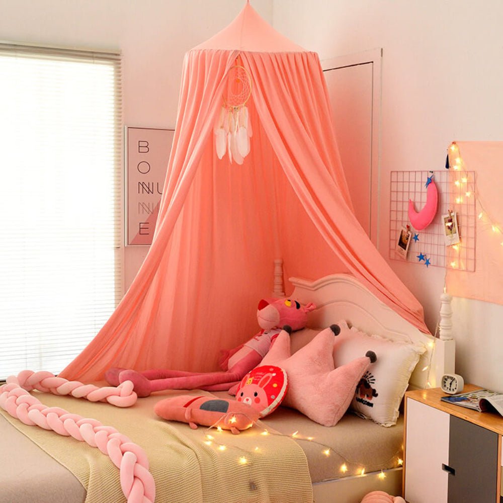 Verspielter Hänge-Bettbaldachin - Atmungsaktives Polyester-Baumwoll-Gemisch für Kinderzimmer Decor 8