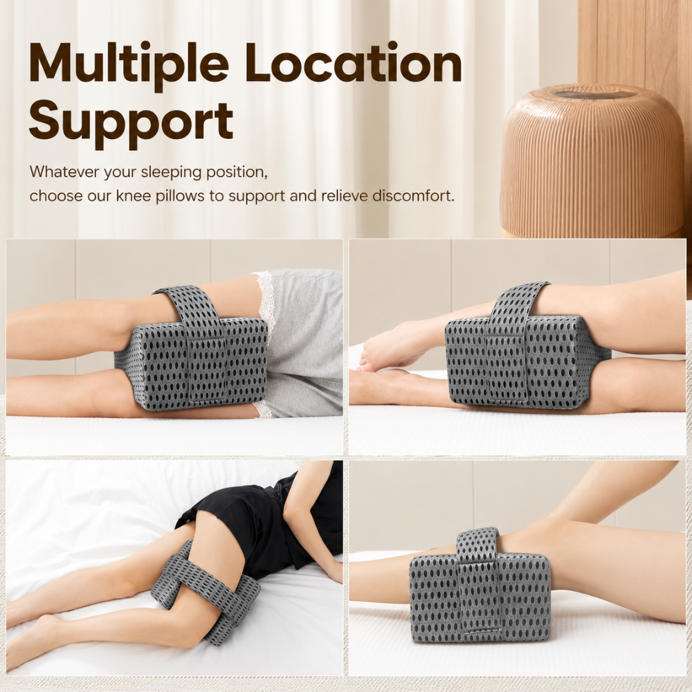 Verstellbares Kniekissen für Seitenschläfer – Ergonomisches Beinkissen mit Memory Foam für Schlafkomfort & Entlastun