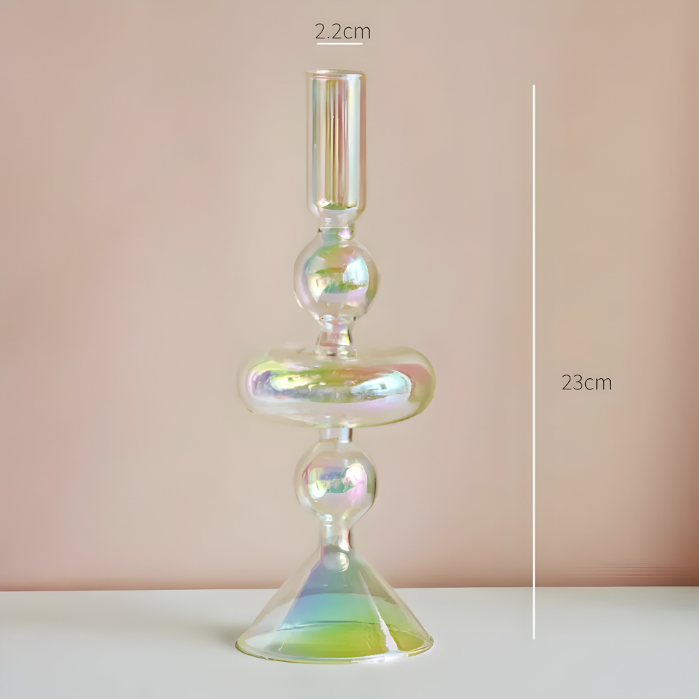 Lebendiger Kunstglas Kerzenhalter für die Wohnkultur