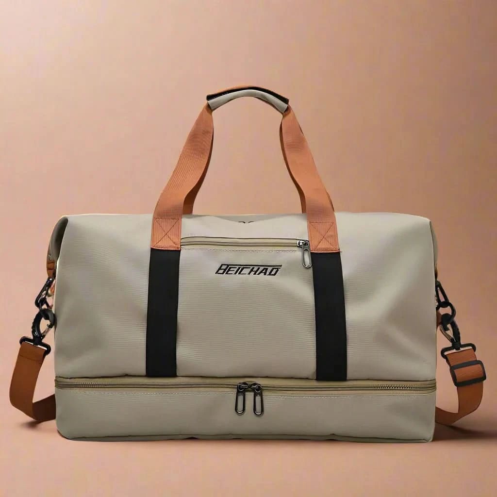 Vielseitige Sporttasche Damen - Hochwertige Nylon-Duffel in Schwarz für Fitness und Reisen 7