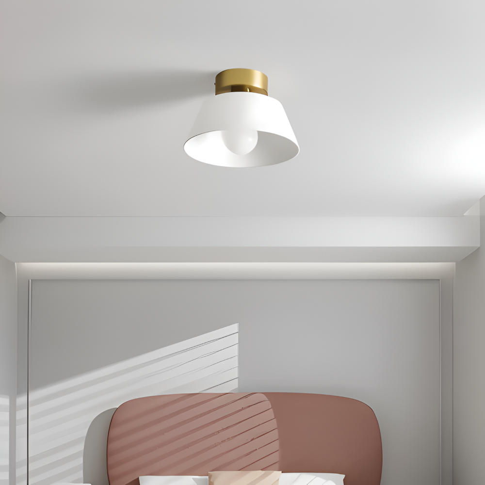 VintaFlash Deckenleuchte - Metallic Retro Schwarz & Weiß LED Deckenleuchte