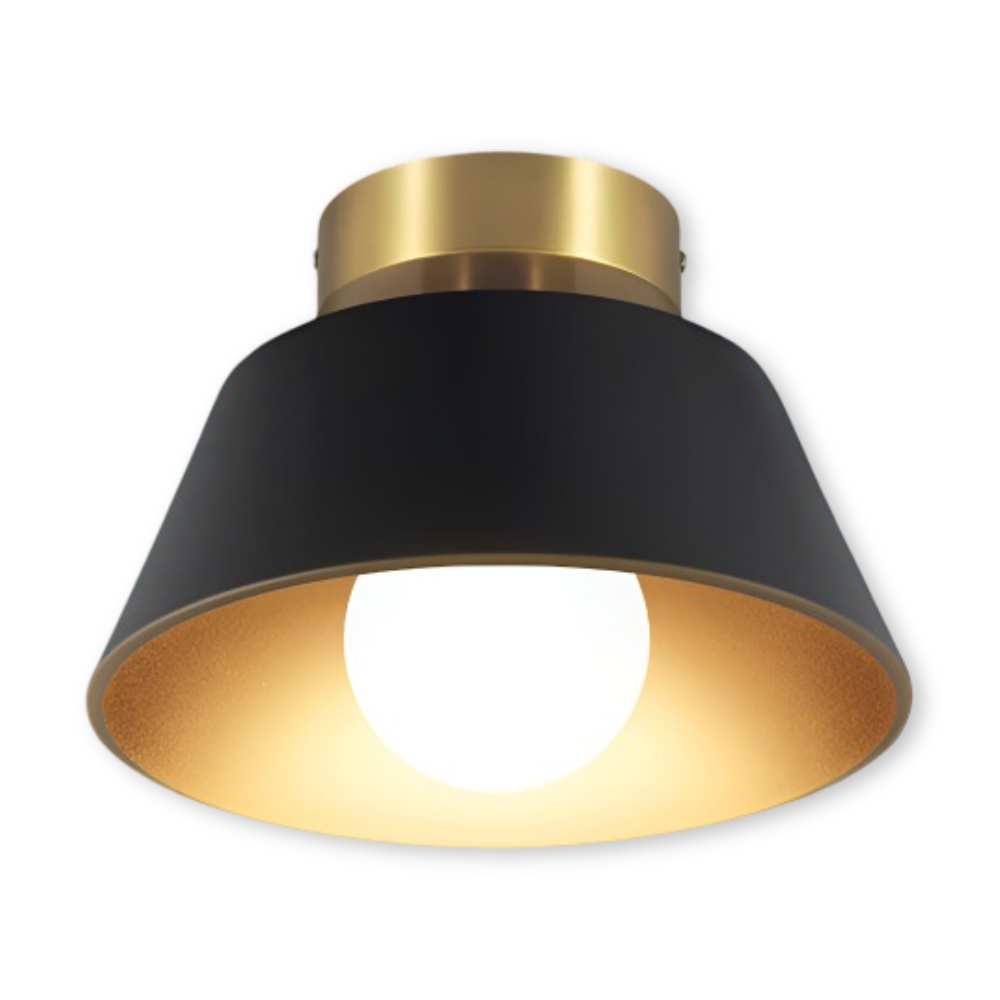 VintaFlash Deckenleuchte - Metallic Retro Schwarz & Weiß LED Deckenleuchte