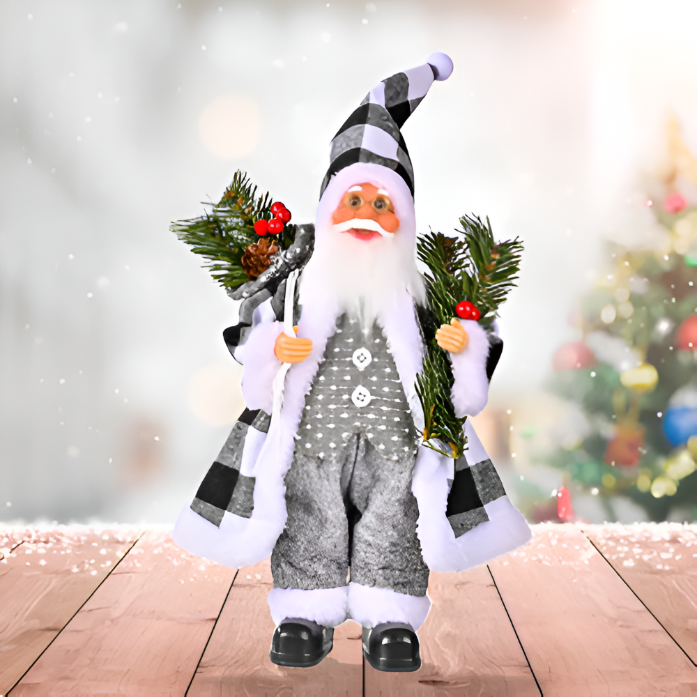Vivid Santa - Modernes Weihnachtsmann Ornament für Festliche Heimdekoration