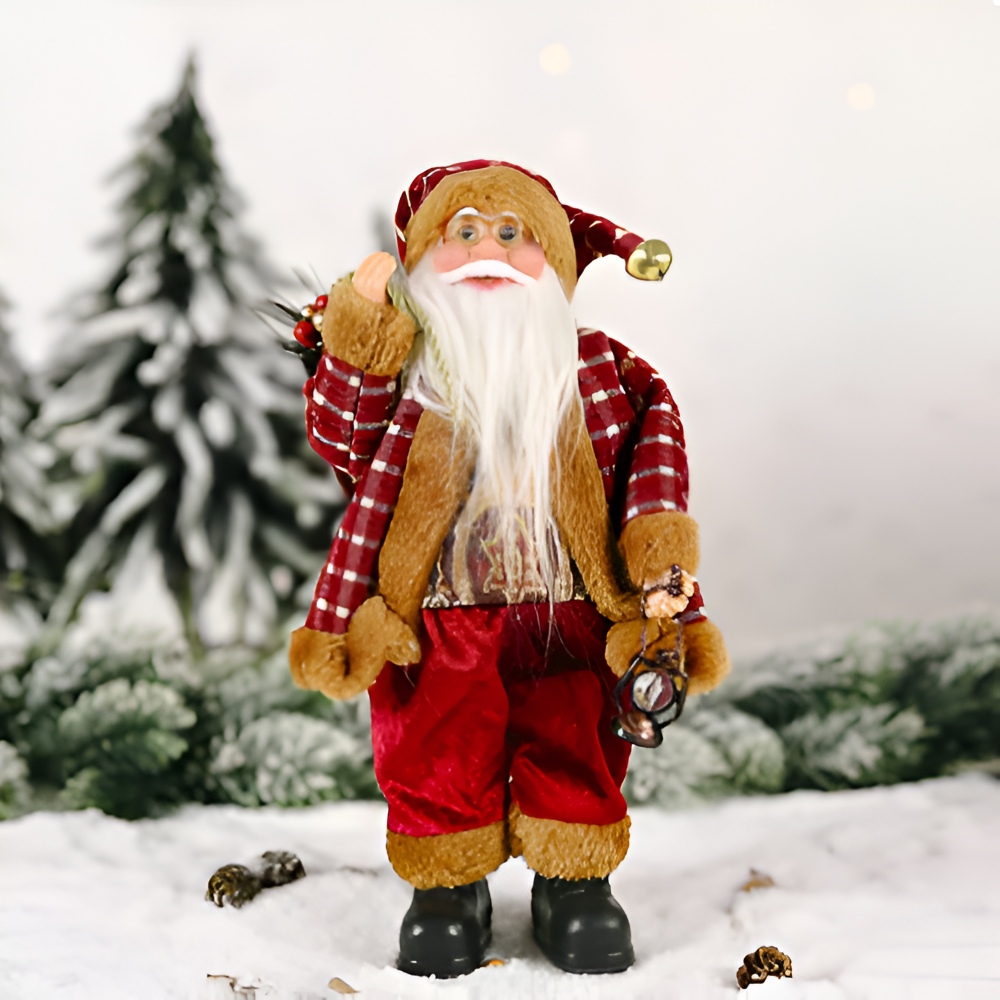 Vivid Santa - Modernes Weihnachtsmann Ornament für Festliche Heimdekoration