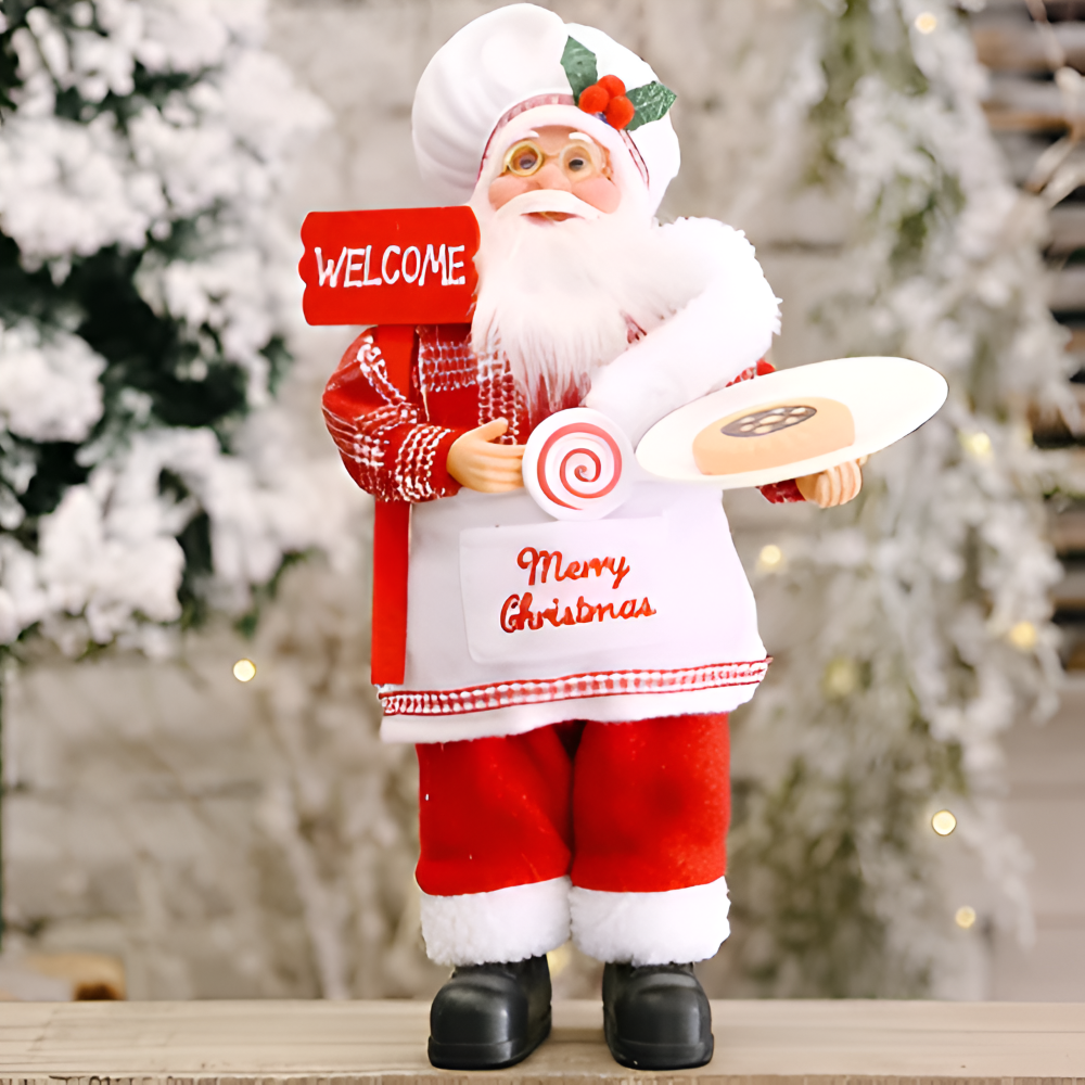 Vivid Santa - Modernes Weihnachtsmann Ornament für Festliche Heimdekoration