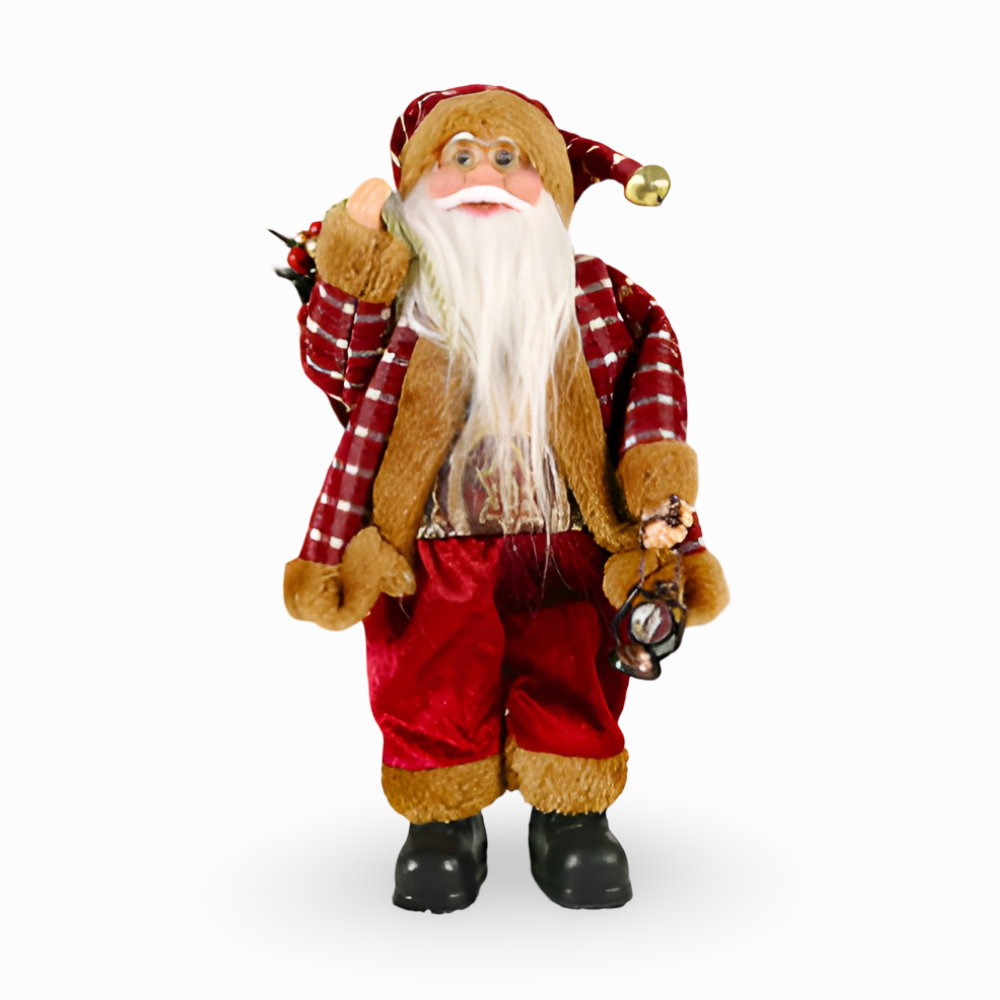 Vivid Santa - Modernes Weihnachtsmann Ornament für Festliche Heimdekoration