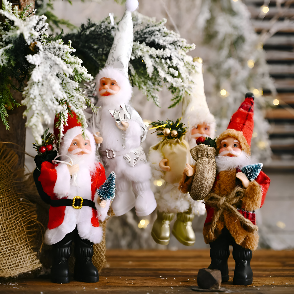 Vivid Santa - Modernes Weihnachtsmann Ornament für Festliche Heimdekoration