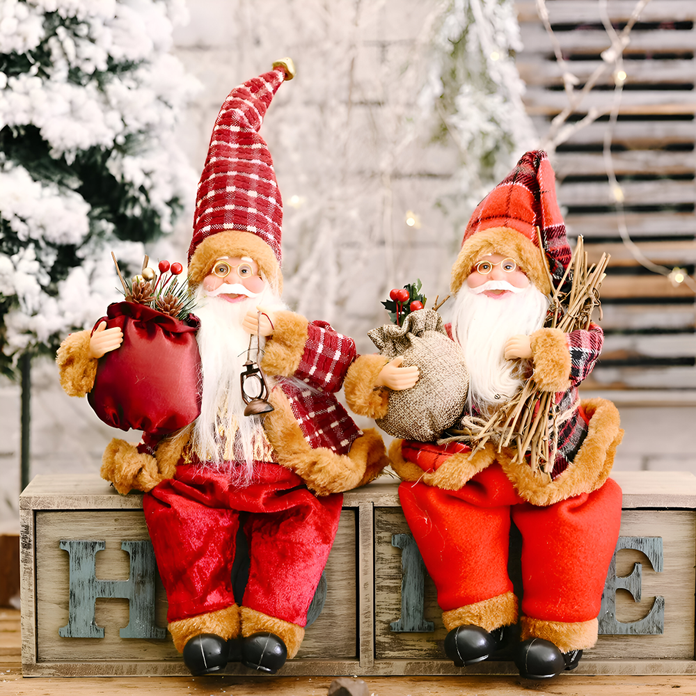 Vivid Santa - Modernes Weihnachtsmann Ornament für Festliche Heimdekoration