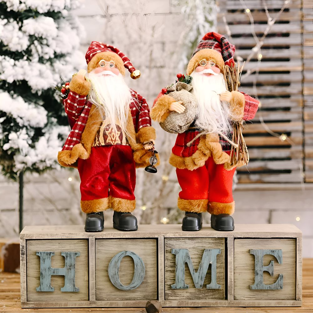 Vivid Santa - Modernes Weihnachtsmann Ornament für Festliche Heimdekoration