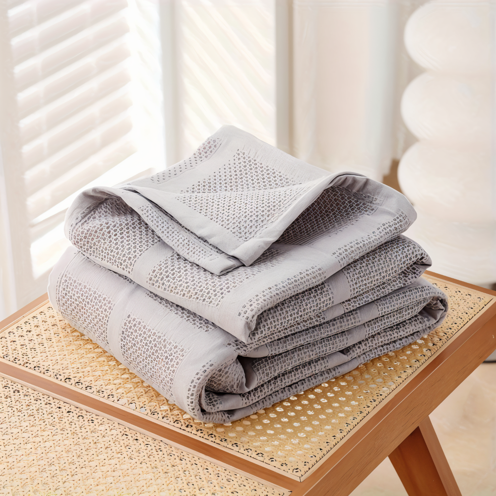 WaffleCloud Plaid - Hypoallergene Baumwolle Fleece Blanket - Weiche Twill Gewebte Throw
