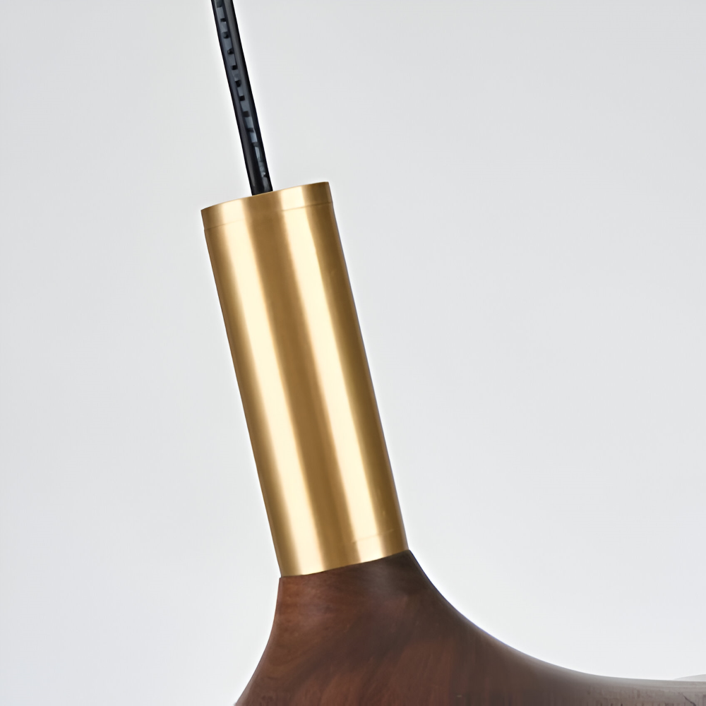 Walnuss Pendelleuchte - Runde Holz-Hängelampen - Nordic LED Light