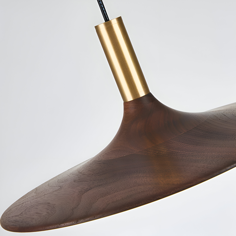 Walnuss Pendelleuchte - Runde Holz-Hängelampen - Nordic LED Light