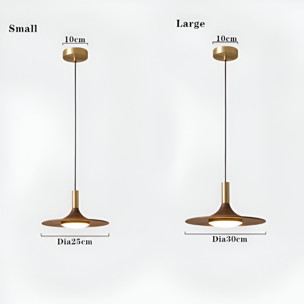 Walnuss Pendelleuchte - Runde Holz-Hängelampen - Nordic LED Light