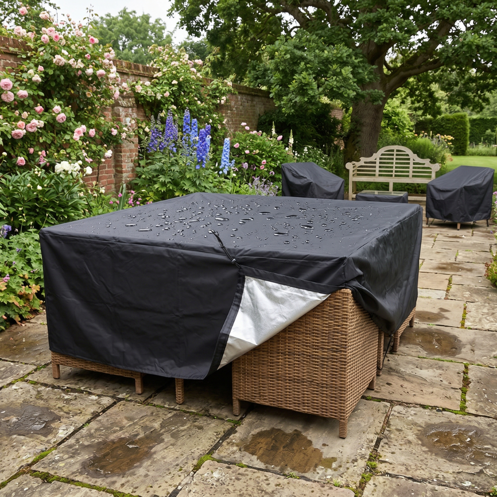 Wasserdichte Gartenmöbelabdeckung - UV-resistentes Polyester für ganzjährigen Schutz