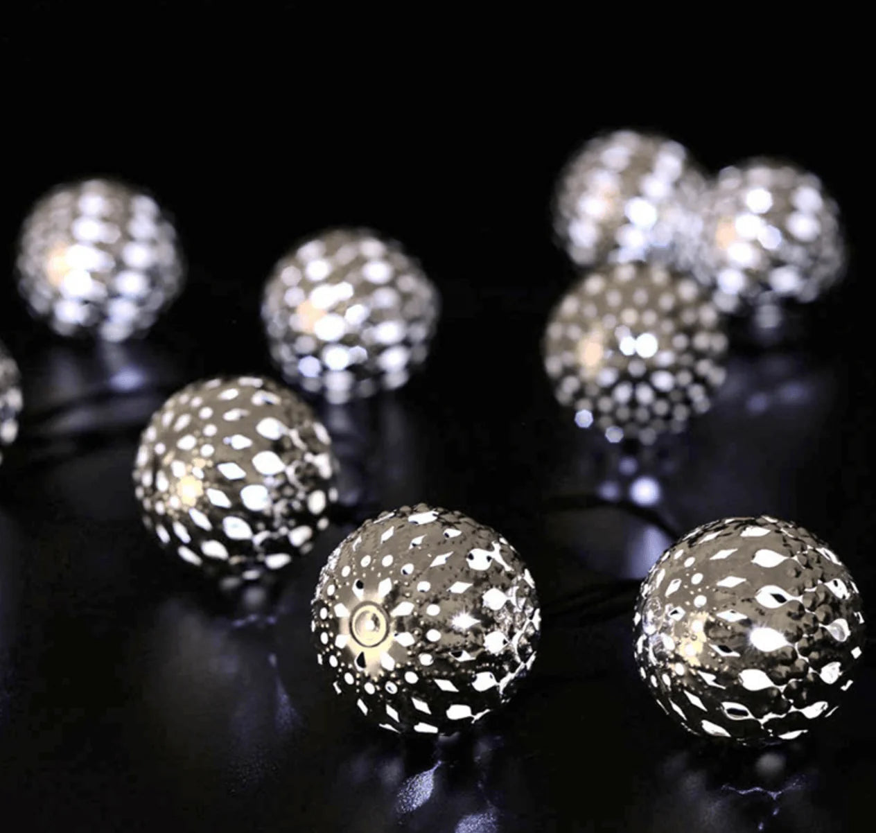 Wasserdichte Solar Lichterkette im Marokkanischen Stil – Ideal für Garten und Terrasse