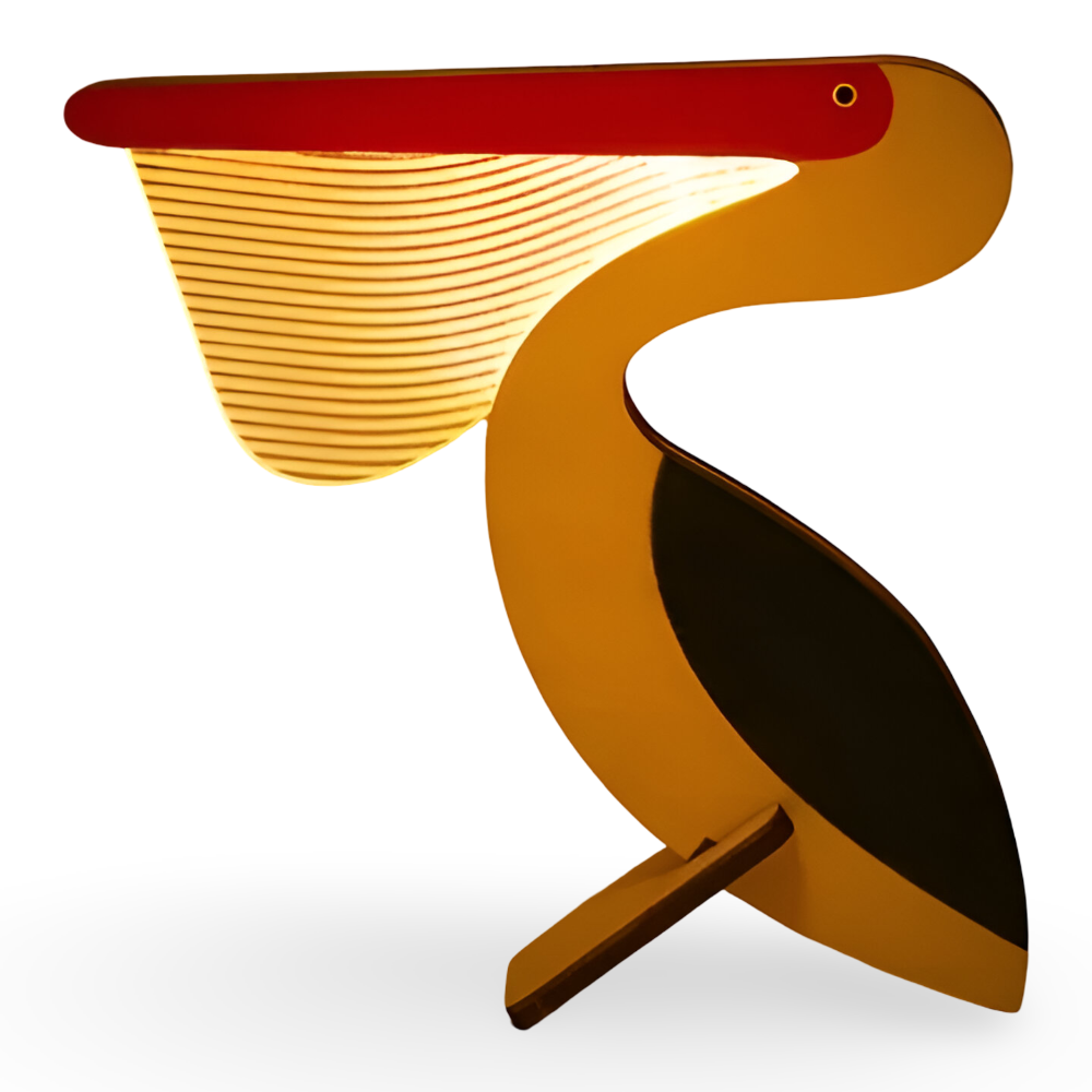 Wildlife Lampe - Holz Acryl Tier Tischlampe LED Nachtlicht