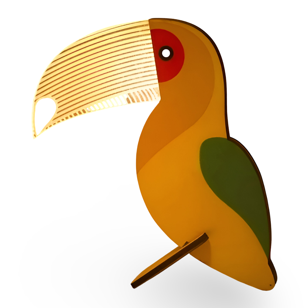 Wildlife Lampe - Holz Acryl Tier Tischlampe LED Nachtlicht