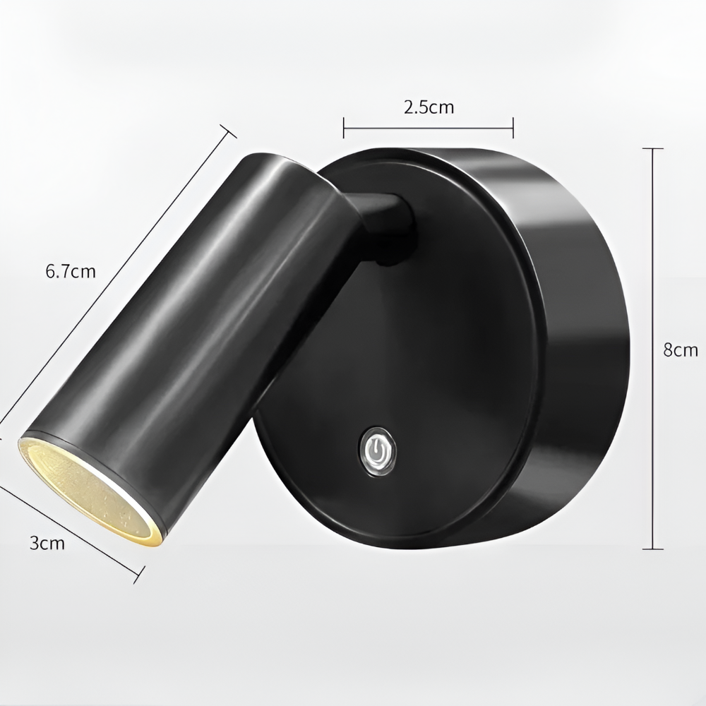 Kabelloses Wiederaufladbares Dreifarb Bettseiten Spotlight - Vielseitige Magnetische Wandleuchte