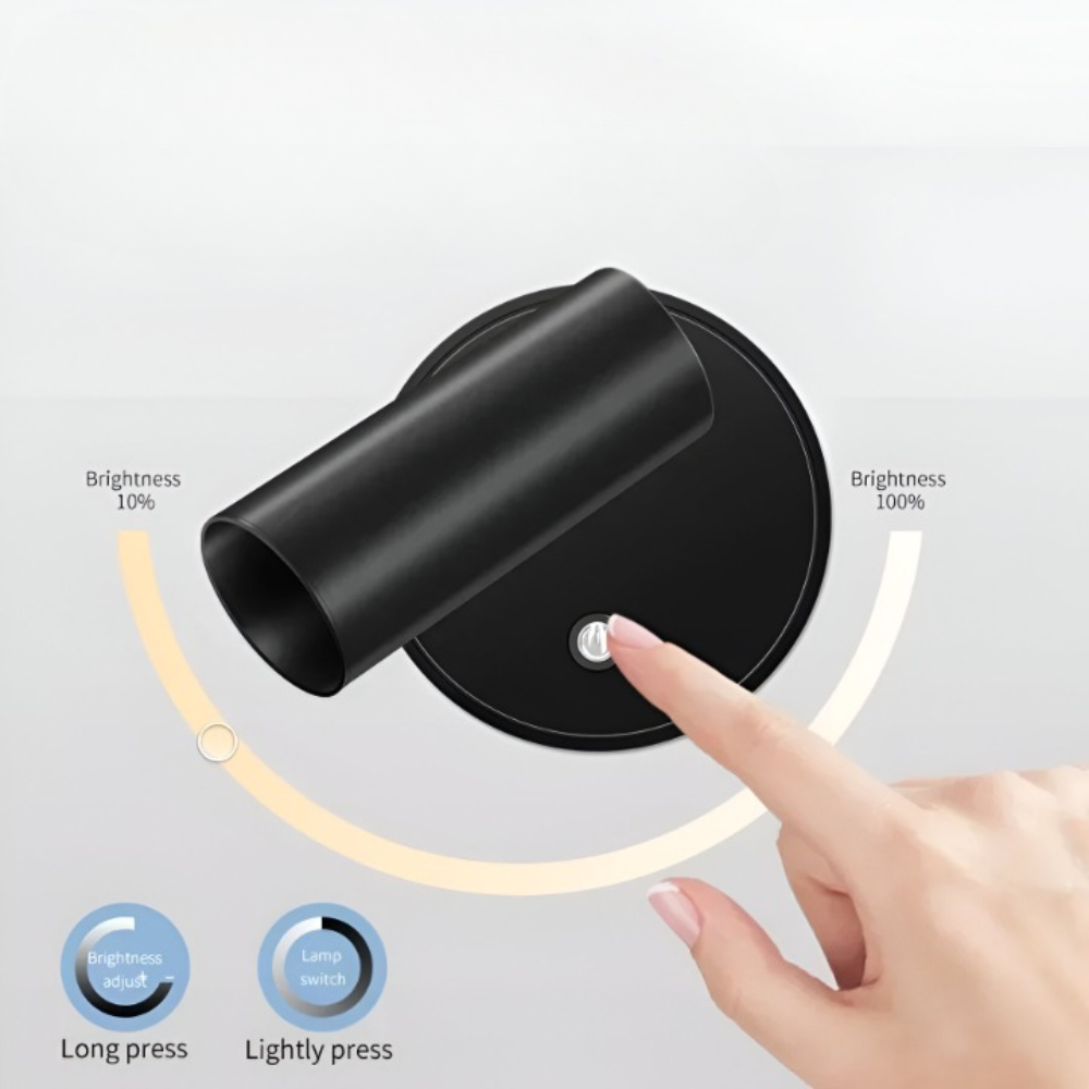 Kabelloses Wiederaufladbares Dreifarb Bettseiten Spotlight - Vielseitige Magnetische Wandleuchte