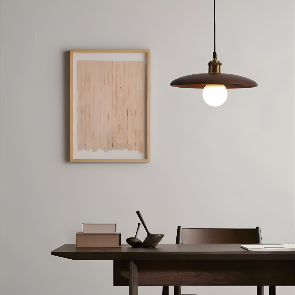 WooDisk Pendelleuchte - Untertasse Leuchte Pendel - Hängelampe aus Holz