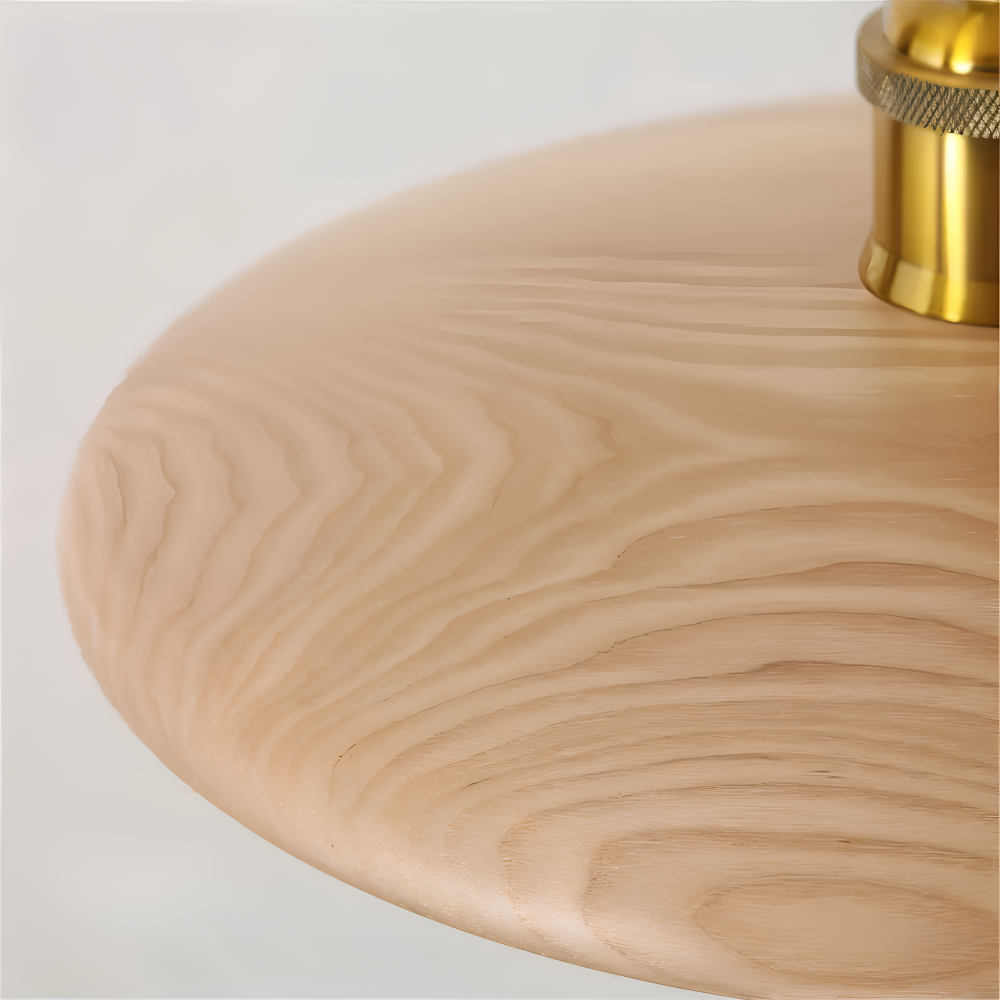 WooDisk Pendelleuchte - Untertasse Leuchte Pendel - Hängelampe aus Holz