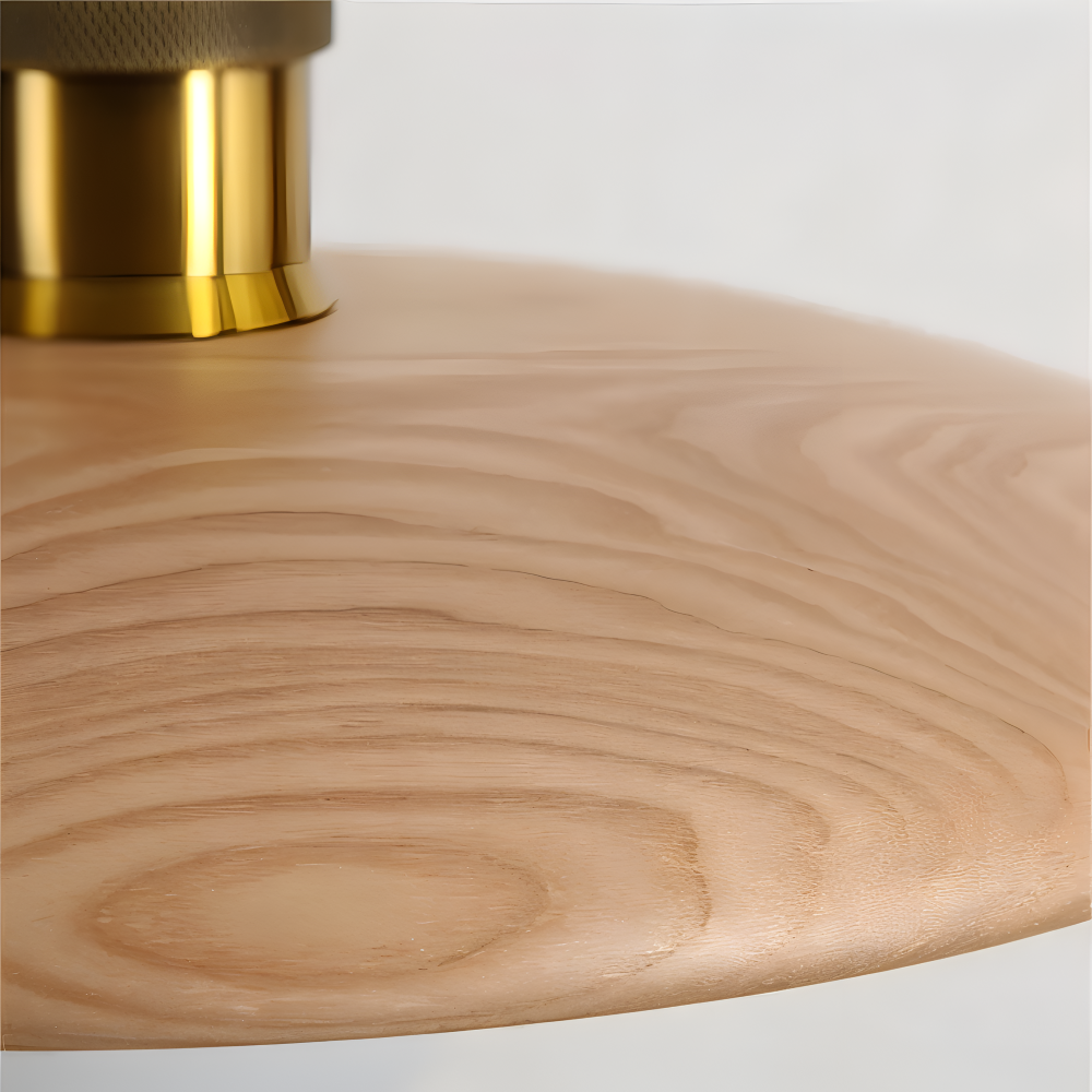 WooDisk Pendelleuchte - Untertasse Leuchte Pendel - Hängelampe aus Holz