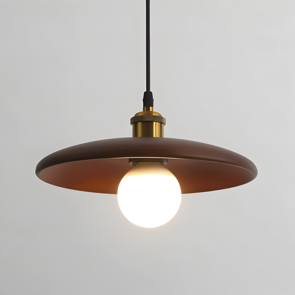 WooDisk Pendelleuchte - Untertasse Leuchte Pendel - Hängelampe aus Holz