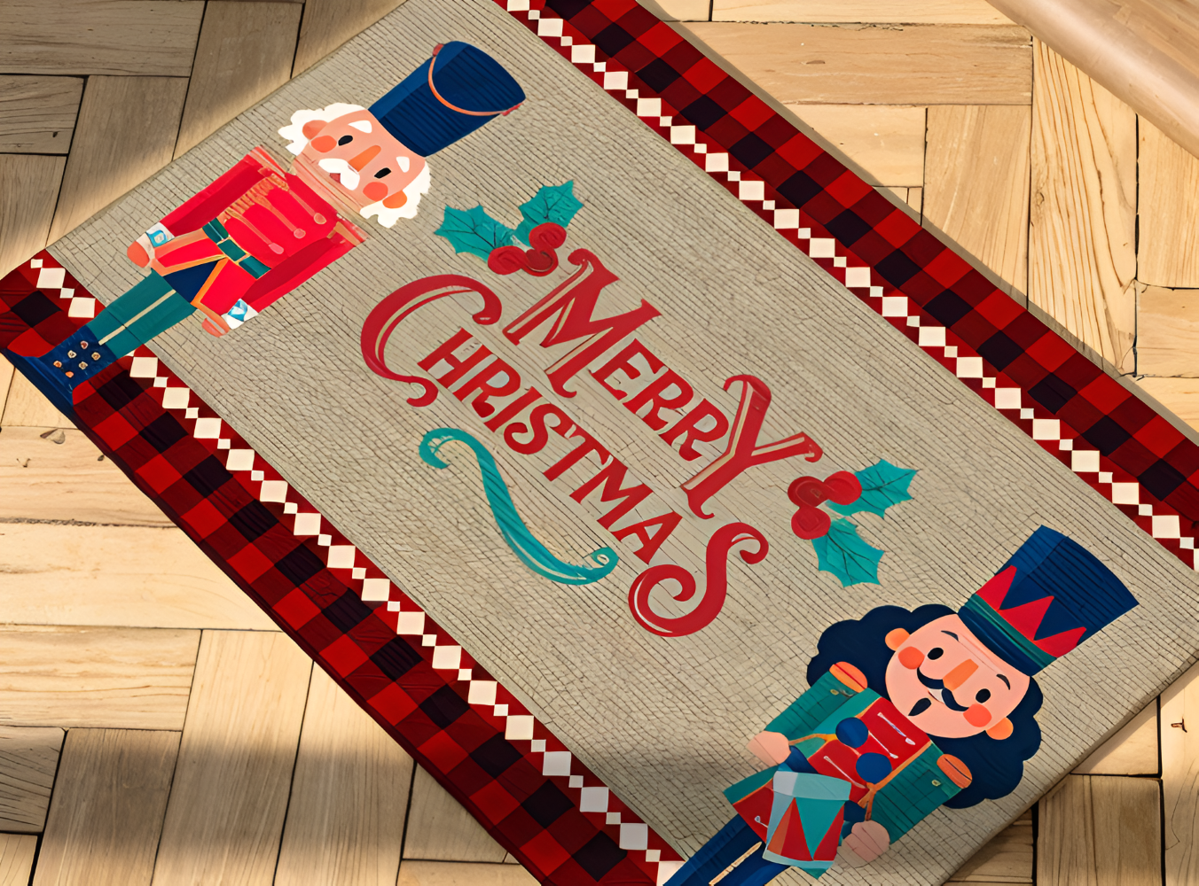 XMerry Türmatte - Dekorative Rutschfeste Nussknacker Christmas Eingangsmatte