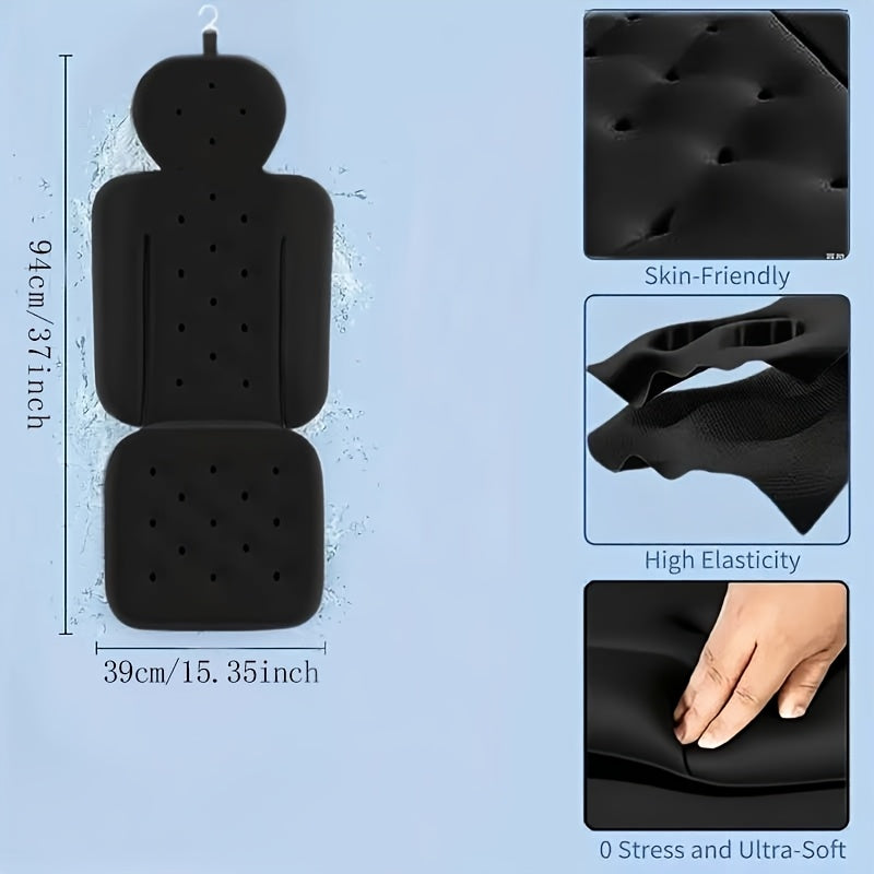 Badewannenkissen mit Nackenstütze – Ergonomisches Badepolster mit Armlehnen für Badewanne, Spa & Entspannung