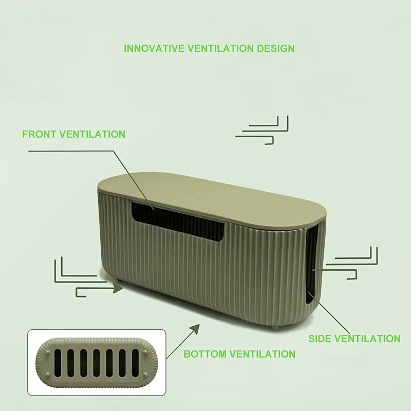 Design Kabelbox Stripe – Moderner Kabelorganizer mit Belüftung