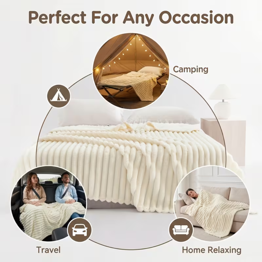 Kuscheldecke für Zuhause, Reisen und Camping