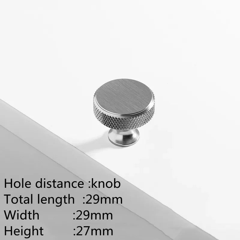 Maßzeichnung Möbelknopf Rändelrand Ø 2,9 cm x 2,5 cm in Silber (Lieferantenbild)