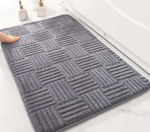 Lieferantenfoto der weißen Badematte mit Flechtmuster