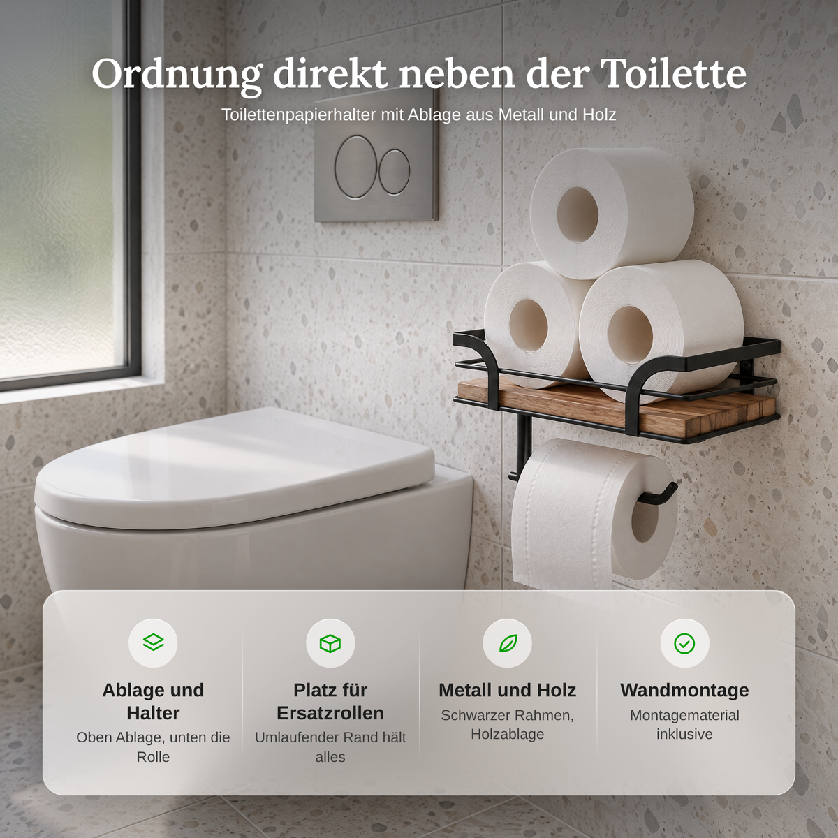 Vorteile des Toilettenpapierhalters mit Ablage im Überblick