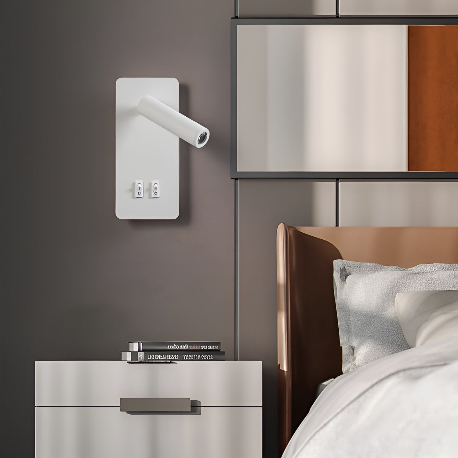 Minimalistische Zylinder-Wandleuchte - Drehbare Wandleuchte aus Eisen