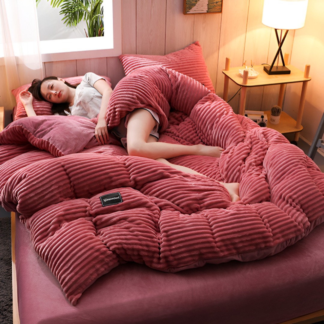 CozyComforter - Flauschiger Bettbezug, der das ganze Jahr über für ultimativen Luxus im Bett verwendet werden kann