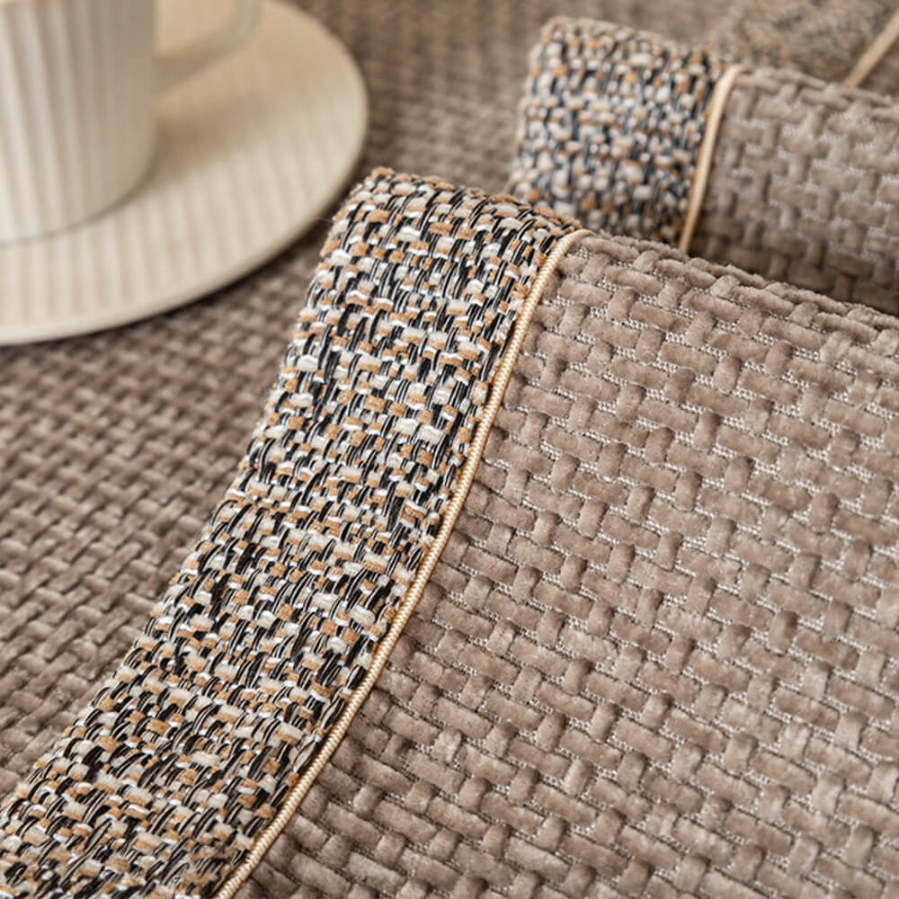 Chenille-Sofabezug 70x70 bis 110x180 cm – Rutschfester Möbelschutz mit passenden Kissenbezügen