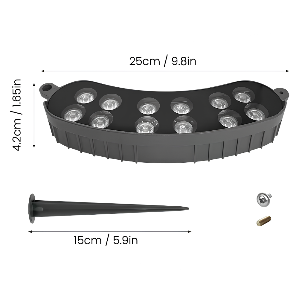 LED Ring Strahler für Bäume - Wetterfester Außenstrahler für Garten & Landschaft